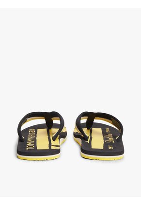 Sandalias Negro Con Tira Trenzada A Rayas Tommy Hilfiger