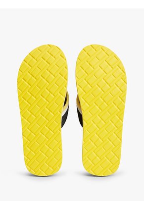 Sandalias Negro Con Tira Trenzada A Rayas Tommy Hilfiger