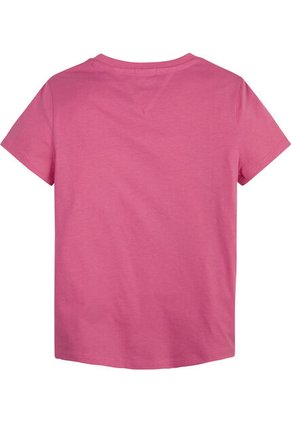 Camiseta Niña Essential De Algodón Orgánico Rosa Tommy Hilfiger