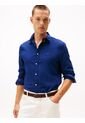 Camisa Azul Slim De Hilo Teñido Tommy Hilfiger de Tommy Hilfiger