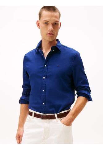Camisa Azul Slim De Hilo Teñido Tommy Hilfiger Tommy Hilfiger
