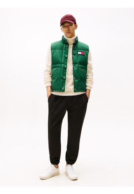 Joggers Negro De Felpa Con Bajos Elásticos Tommy Hilfiger