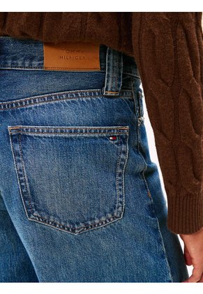 Jeans Azul Anchos De Talle Alto De Estilo Setentero Tommy Hilfiger