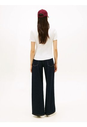 Camiseta Blanca Varsity De Corte Slim Tommy Hilfiger