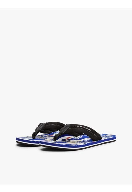 Sandalias Negro Con Estampado En La Plantilla Tommy Hilfiger