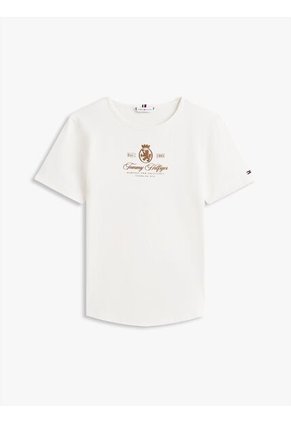 Camiseta Blanca Varsity De Corte Slim Tommy Hilfiger