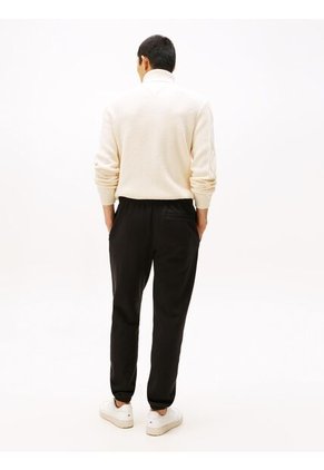 Joggers Negro De Felpa Con Bajos Elásticos Tommy Hilfiger