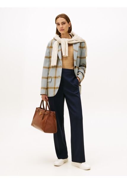 Pantalón Azul De Pierna Recta Con Corte Amplio Tommy Hilfiger