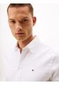 Camisa Blanca Slim De Hilo Teñido Tommy Hilfiger de Tommy Hilfiger