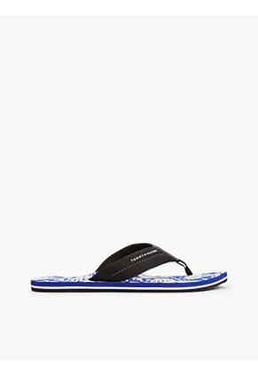 Sandalias Negro Con Estampado En La Plantilla Tommy Hilfiger