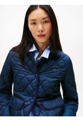 Chaqueta Azul Acolchada Con Logo Tommy Hilfiger
