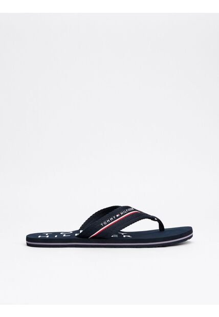 Sandalias Azul Distintivas Con Logos Tommy Hilfiger