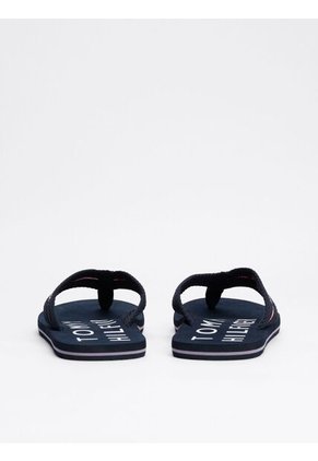 Sandalias Azul Distintivas Con Logos Tommy Hilfiger