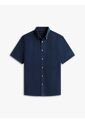 Camisa Azul Flex Poplin Solid De Manga Corta Tommy Hilfiger de Tommy Hilfiger