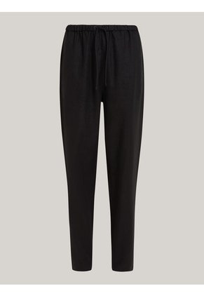 Pantalón Negro Casual Cónico Con Cordón Tommy Hilfiger
