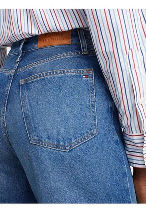 Jeans Azul De Talle Alto Con Corte Globo Amplio Tommy Hilfiger