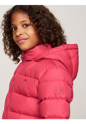 Chaqueta Niña Rosa Essential Con Capota Y Plumón Tommy Hilfiger