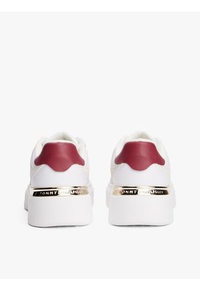 Tenis Blanco Con Mezcla De Texturas Tommy Hilfiger