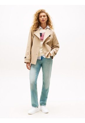 Tenis Blanco De Tenis En Cuero Tommy Hilfiger