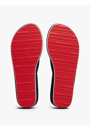 Sandalias Azul De Cuña Con Logo Esmaltado Tommy Hilfiger