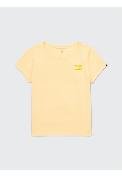Camiseta Niña Amarilla Con Firma Sensorial Adaptive Tommy Hilfiger