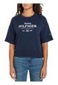 Saco Azul Tejido Cropped De Cuello Redondo Tommy Hilfiger de Tommy Hilfiger