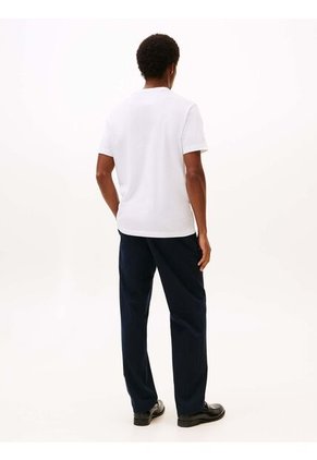 Camiseta Blanca De Punto Con Logo Gráfico Tommy Hilfiger