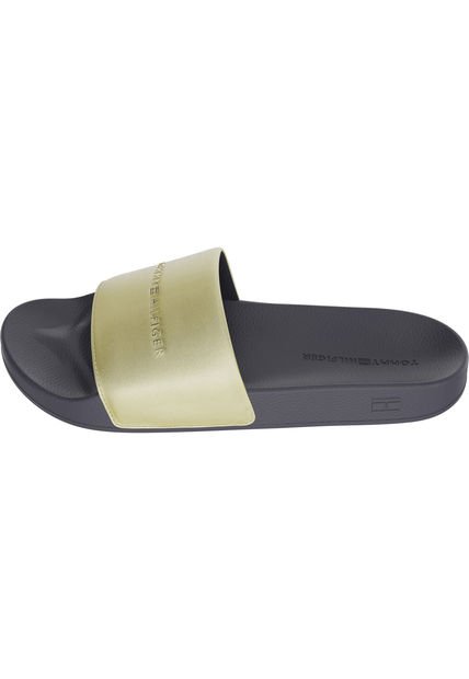 Sandalias Con Pala Metalizada Mujer Dorado Tommy Hilfiger