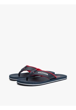 Sandalias Azul Con Tiras Acolchadas E Inscripción Tommy Hilfiger