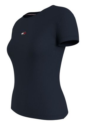 Camiseta Azul De Corte Slim Con Parche Tommy Jeans