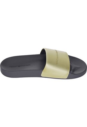 Sandalias Con Pala Metalizada Mujer Dorado Tommy Hilfiger