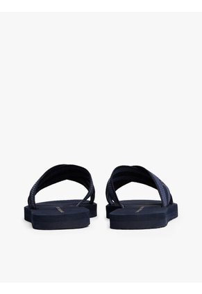 Sandalias Azul Oscuro Con Tiras Cruzadas Y Logo Tommy Hilfiger