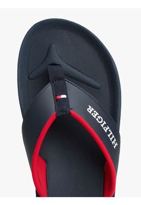 Sandalias Azul Con Tiras Acolchadas E Inscripción Tommy Hilfiger