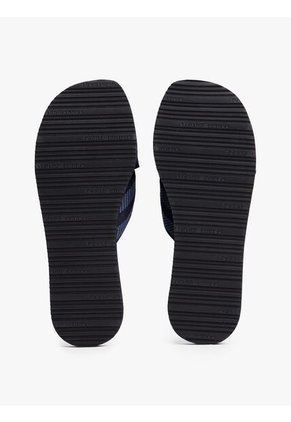 Sandalias Azul Oscuro Con Tiras Cruzadas Y Logo Tommy Hilfiger
