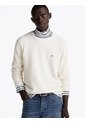 Saco Blanco De Punto Texturizado Y Cuello Redondo Tommy Hilfiger de Tommy Hilfiger