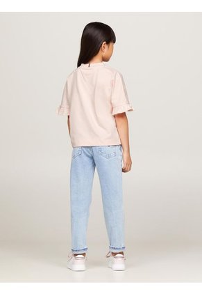 Camiseta Niña Con Volantes Y Monogram Th Tommy Hilfiger