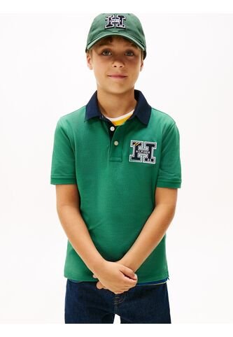 Polo Verde Manga Corta Con Logo Gráfico Tommy Hilfiger Tommy Hilfiger