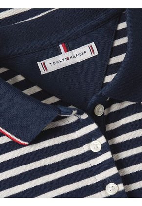 Polo Azul Heritage Slim De Manga Corta  Tommy Hilfiger