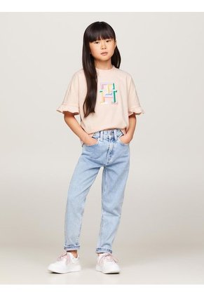 Camiseta Niña Con Volantes Y Monogram Th Tommy Hilfiger