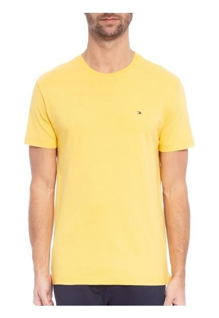 Camiseta Amarilla Essential Con Logo Tommy Hilfiger