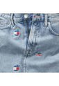 Falda Vaquera De Algodón Reciclado Con Logos Mujer Azul Tommy Jeans de Tommy Hilfiger
