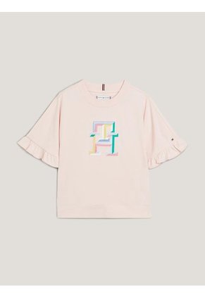 Camiseta Niña Con Volantes Y Monogram Th Tommy Hilfiger
