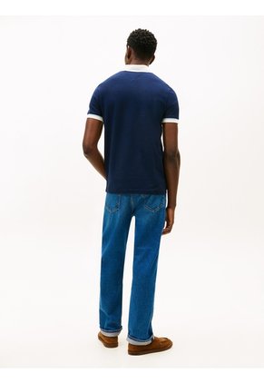Polo Azul De Corte Regular Con Logo Tommy Hilfiger