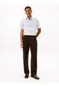 Camisa Celeste Flex Poplin De Rayas Manga Corta Con Logo Tommy Hilfiger de Tommy Hilfiger
