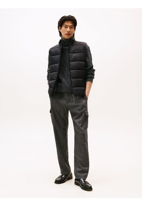Chaleco Negro De Cuello Alto Acolchado Tommy Hilfiger