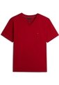 Camiseta Roja De Cuello En V Tommy Hilfiger de Tommy Hilfiger