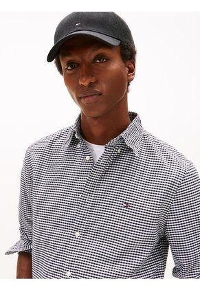 Camisa Negra Heritage Oxford De Cuadros Gingham Tommy Hilfiger