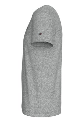 Camiseta Gris Con Logo Bordado En El Pecho Tommy Hilfiger