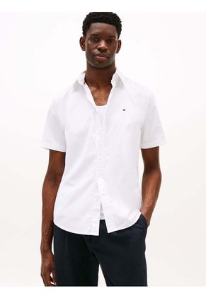 Camisa Blanca Poplin Solida Tommy Hilfiger