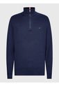 Suéter De Cuello Perkins Con Media Cremallera Azul Tommy Hilfiger de Tommy Hilfiger